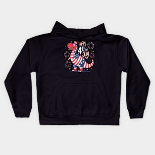 T-rex independence day 4th July | Happy Birthday America Kids Hoodie